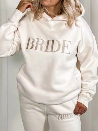 Embroided Wifey Sweatshirt Sets Personal Custom Name Wedding Date Bridesmaid Wifey Embroidered Personal Custom Wedding Gift