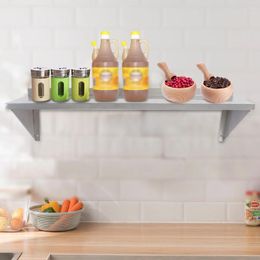 Kitchen Storage 12'' X 36'' Commercial Stainless Steel Wall Shelf Restaurant Shelving Spice Holder Ingredients Rack