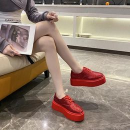 Casual Shoes High Appearance Level Thick-soled Increase Rhinohydrin Foreign Air Comfortable Non-slip Breathable Wear Women's Single