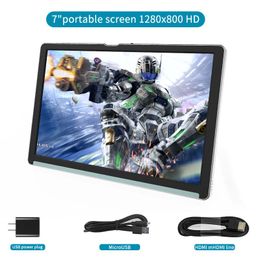 7 Inch Portable Monitor LCD Display HDMI HDR IPS Panel Mini Mobile Screen For Laptop Xbox PS4 PS5 PC Computer Raspberry Pi 4 3