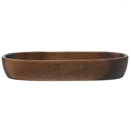 Plates Acacia Wood Tray Dried Fruit Plate Snack Salad Bowl Solid Wooden Serving Bowls Home Dish Trays For Decor Coffee Table