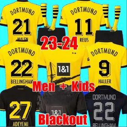 2023 2024 Soccer Jerseys REUS DORTMUNDs 23 24 Borussia Soccer HALLER Football Shirt BELLINGHAM NEONGELB HUMMELS BRANDT Men Kids