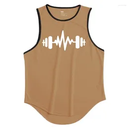 Men's Tank Tops 2024 Bodybuilding Sports Men Gyms Fitness Workout Sleeveless Shirt Male Summer Loose Undershirt Running Vest