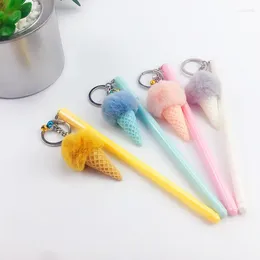 The Key Fob Ball Ice Cream Pendant Plastic Frosted Box Gel Pen Creative Network Red Stationery Kawaii School Supplies