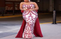 2021 Plus Size Arabic Aso Ebi Sparkly Lace Mermaid Prom Dresses Sweetheart Detachable Train Evening Formal Party Second Reception 9136076