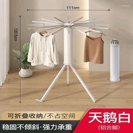 Hangers Umbrella Folding Clothes Drying Rack Stand Coat Hanger Aluminium Space Saving Pants With 16 Poles For Travel