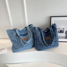Shoulder Bags Women Bag Luxury Designer Denim Handbag Fashionalbe Clutch Vintage Simple Female Commuter For Office Travel
