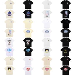 mens designer t shirt rhude shirt women mens t shirts street cotton fashion shirts loose streetwear short sleeves luxury letter print clothes fashion brand