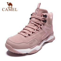 Boots Camel Women Men High Top Mountain Climbing Boots Outdoor Nonslip Hiking Shoe Couple Trekking Shoes Winter Warm Plush Snow Boots