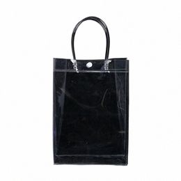 transparent Women Handbag Fi PVC Travel Storage Shop Bags Large Capacity Clear Beach Bag Hand Bag Organizer Tote C0Rh#