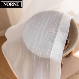 NORNE-Decorative Semi Solid White Tulle Window Sheer Curtain, Living Room, Bedroom Voile, Kitchen Drape Blinds, Custom Made