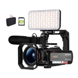 Video Camera 4K YouTube Church Live Streaming Facebook Ordro AC5 Camcorder Filmadora Professional Vlog Camera 12X Optical Zoom