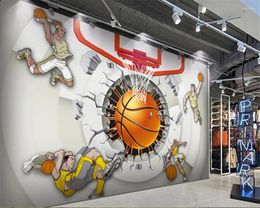 Wallpapers WELLYU 2024 3D Creative Personality Wallpaper Basketball Hall Athletes Cool Tooling Backdrop Papel De Parede Wallpaper3D