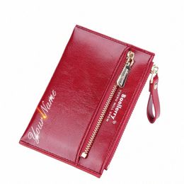 2023 Baellerry New Short Women Wallets Name Engraved Card Holder Zipper Female Purse Simple Coin Pocket Kpop Women's Wallet k3Mz#