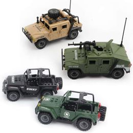 DIY Assembly Model Puzzles Car Off-road Jeep Hummer Boy Military Vehicle Building Blocks Kits