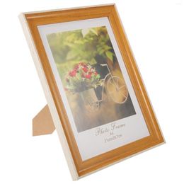 Frames Wooden Po Frame Decor For Living Room Display Container Picture Wall Hanging Chic Holder Desktop