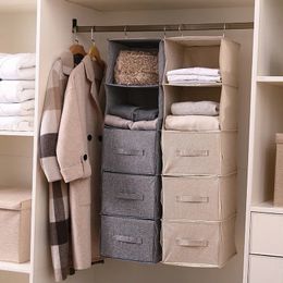 Bedroom Wardrobe Clothes Storage Hanging Bag Interlayer Drawer Type Underwear Organiser Holder Rack Hangable 240319