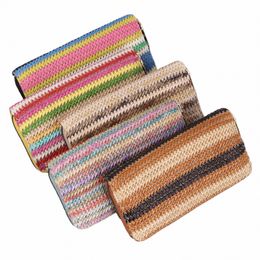 2023 new large capacity ladies wallet casual woven lg zipper coin wallet clutch vintage premium sense wallet f47y#