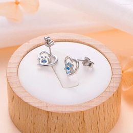 Stud Earrings 1 Pair Rhinestone Women Wedding Party Simple Design Sweet Earring Ladies Steel Decor Jewellery