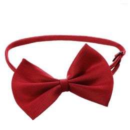 Dog Collars Cat Adjustable Collar Pet Bow Tie Necktie Puppy Accessory Cute Wine Red