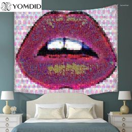 Tapestries Fashion Style Tapestry Mouth Printed Decorative Mandala Wall Hanging 130cmx150cm Boho Carpet Blanket Beach Towel