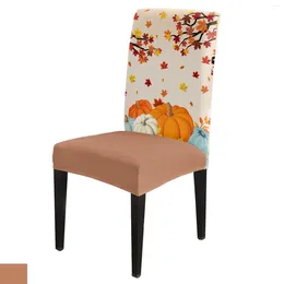 Chair Covers Autumn Pumpkin Dining Cover Spandex Elastic Slipcover Stretch Seat For Wedding El Banquet