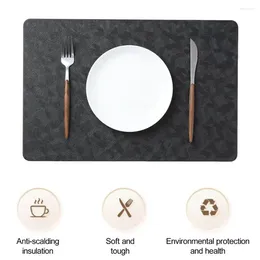 Table Mats Elegant Dining Accessories Faux Leather Placemats For Heat-resistant Non-slip Tabletops