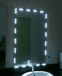 Whole 5ft10ft 12V LED White Dressing Mirror Lighting String Kit Cosmetic Makeup Vanity Mirror Light with Dimmer Power3203406