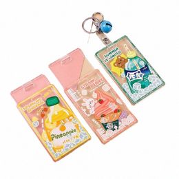 2023 New Kawaii Hard Plastic Clear Acrylic Office Staff Card Cover Case Protect Sleeve Girl Student Id Name Bus Card Holder Case t1Pg#