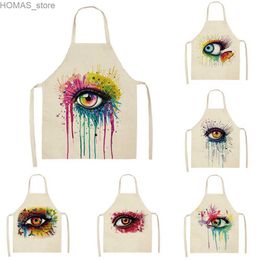 Aprons Mandala Eye Pattern Kitchen Apron Adult Kids Household Cleaning Bib Tool Restaurant Chef Baking Cooking Accessories Ladies Apron Y240401