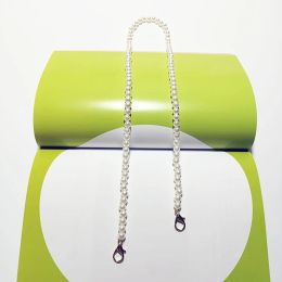 Pearl Bag Chain Long Beaded Chain For Shoulder Crossbody Bag Straps Handbag Handles Replacement Purse Belt DIY Bag Accessories