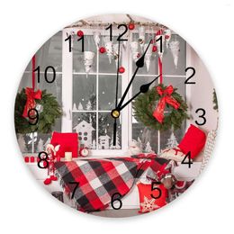 Wall Clocks Christmas Decoration Round Clock Modern Design Kitchen Hanging Watch Home Decor Silent