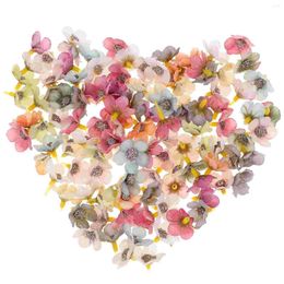 Decorative Flowers 100 Pcs Artificial Flower Wedding Accessories Mini Heads For Crafts Household