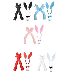 Party Supplies Ears Headband Cosplay Costume Hairhoop Necktie Arm Gloves Headpiece Masquerades Headdress Animes Outfit