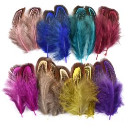 Multicolour Combinations Goose Ostrich Feathers Crafts Plumes Pheasant Chicken Turkey Peacock Feather Fly Tying Materials Decor