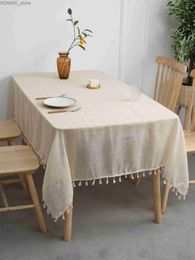 Table Cloth Linen Table Cloth for Rectangle Tables Washable French Table Cloths for Party Indoor Outdoor Kitchen Dining Table Y240401S0DM