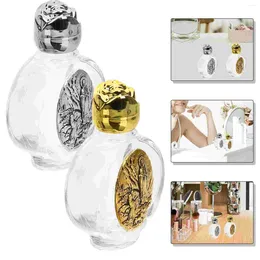 Vases 2 Pcs Holy Water Bottle Small Glass Bottles Clear Decorate Blessing Kit Container Travel Perfumes