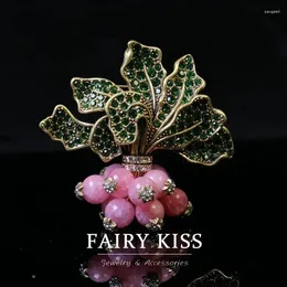 Brooches High Quality Vintage Fashion Brooch Copper Gold Plated Light Luxury Elegant Temperament Suit Corsage For Woman