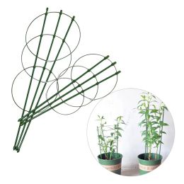 Supports Plastic Coated Steel Plant Support Frame 45cm/60cm Climbing Vine Rack Durable Creative Flower Vegetables Decorative Bracket 5Pcs