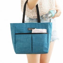 portable Thermal Tote Cooler Bag Large Capacity Bento Box Food Insulated Lunch Bags Storage Pouch for School Work Picnic Y0Xm#