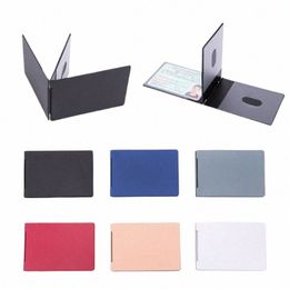 4 Cards Slots Aluminum Driver License Cover Ultra Thin ID Credit Card Passport Holder Two-in-e Women Men Card Package 77Rn#