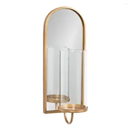 Candle Holders Ezerin Arched Mirror Wall Sconce 6 X 5 16 Gold Modern Decorative Holder