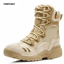 Boots Men Trekking Outdoor Shoes Mountain Climbing Hunting Sneakers Mesns Military Tactical Combat Desert Boots Man Hiking Shoe