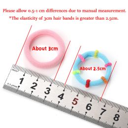 200PCS 3cm Kids Baby Small Hair Bands Elastic Candy Colours Hair Ties Colourful Headband Hair Accessories Headwear Wholesale Gifts