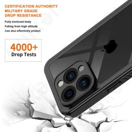 IP68 Shellbox Waterproof Case For iPhone 15 14 13 12 11 Pro Max XR XS Plus 8 7 2022 Metal Aluminum Swimming Phone Luxury Cover