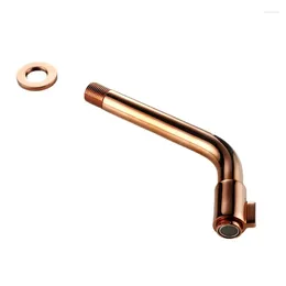 Bathroom Sink Faucets Accessories Cold Faucet Single Handle Round Brass Rose Gold Basin Wall Mounted