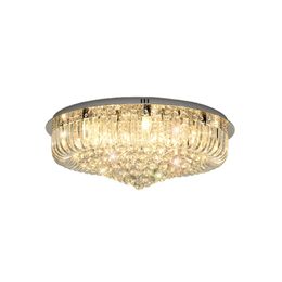 High-end modern round ceiling light fixture luxury crystal chandelier lighting for home living room bedroom decor