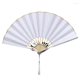 Decorative Figurines Seiko Jade Bamboo Folding Fan Large Lacquer Art Disco Jumping Metal Titanium Alloy Color Ancient Style Taiji