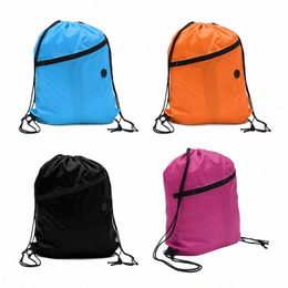 cinch Sack Sport Gym Duffle Storage Envirmental Pouch Pack Backpack Drawstring Bag q7Af#
