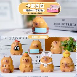 Anime Capybara Blind Box Simulation Capibara Action Figures Doll Children Birthday Christmas Gift 240325